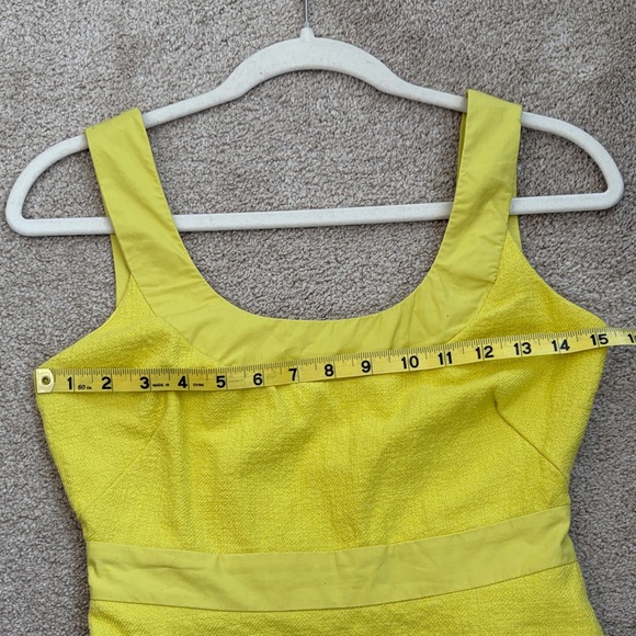 Anthropologie Maeve Sleeveless Mini Dress With Back Cutout In Chartreuse - Picture 10 of 12